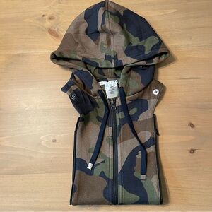 Veronica Beard Camouflage Hoodie Dickey Cotton One Size